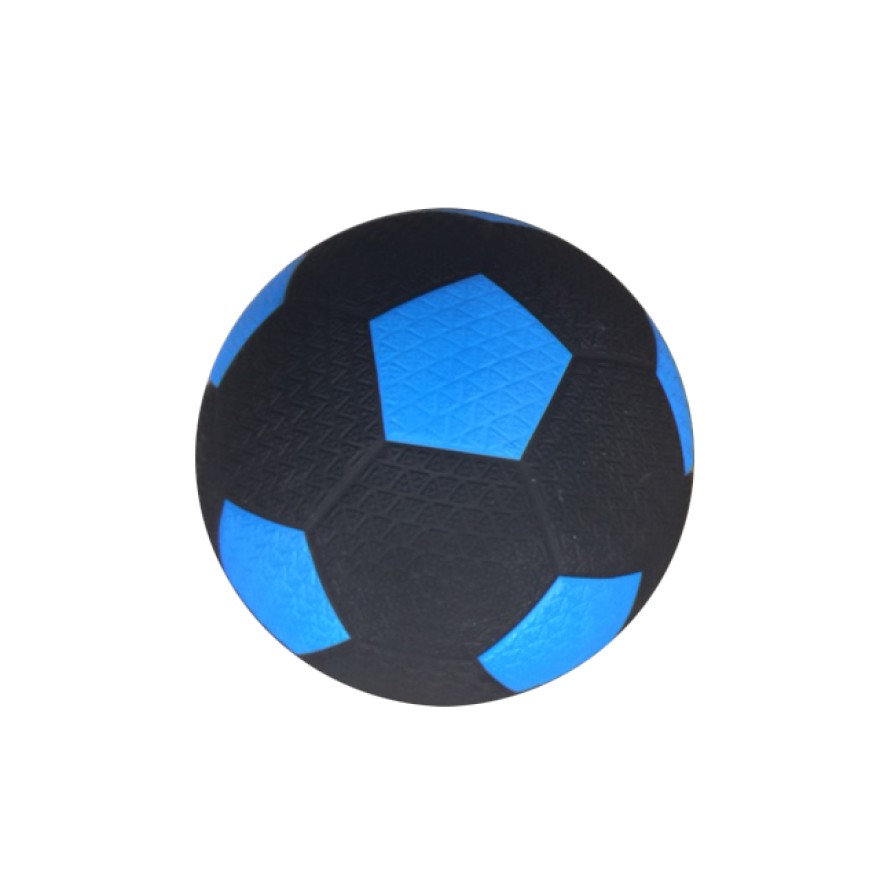 Strassen Fussball aus Gummi blau/schwarz