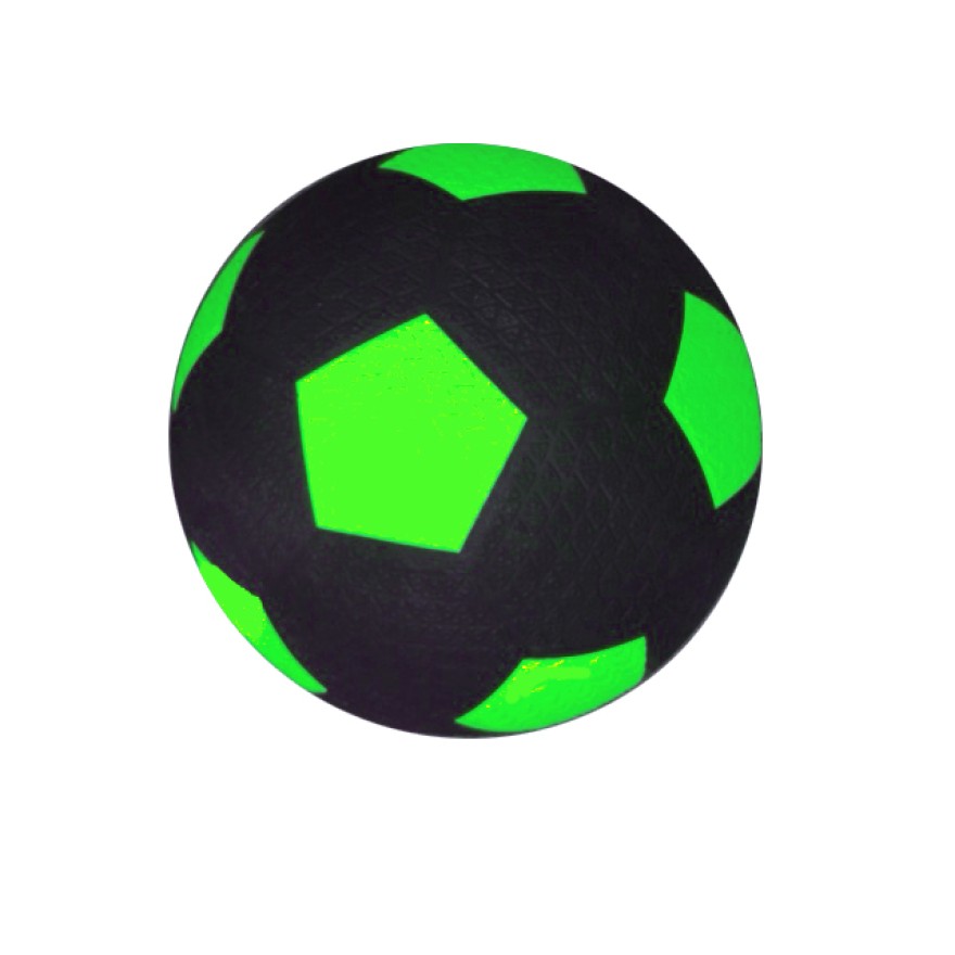 Strassen Fussball aus Gummi grün/schwarz