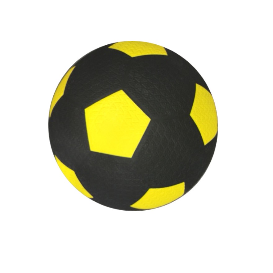 Strassen Fussball aus Gummi gelb/schwarz