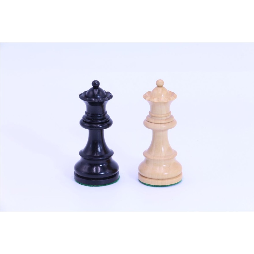 2 extra Damen zu Schachfiguren Ebenholz und Buchsbaum KH 89 mm