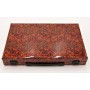 Backgammon Koffer Kunstleder Paisley Muster, 39 x 25 cm, Einzelstück Ausführung 1B
