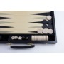 Backgammon Exklusiver Koffer aus Buche, schwarz, matt lackiert, Intarsie, Ausführung II. Wahl