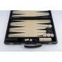 Backgammon Exklusiver Koffer aus Buche, schwarz, matt lackiert, Intarsie, Ausführung II. Wahl