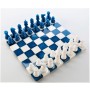 Schachspiel - Alabaster blau/weiß, Größe 25 cm