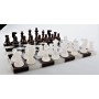 Schachspiel - Alabaster braun und weiß ohne Rand