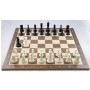 Schach Set 'Royal Staunton', Kunststoff 95 mm, Schachbrett Nussbaum und Ahorn Intarsie