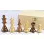 Schachfiguren Akazie und Buchsbaum Königshöhe 95 mm, beschwert, Ausführung 1B